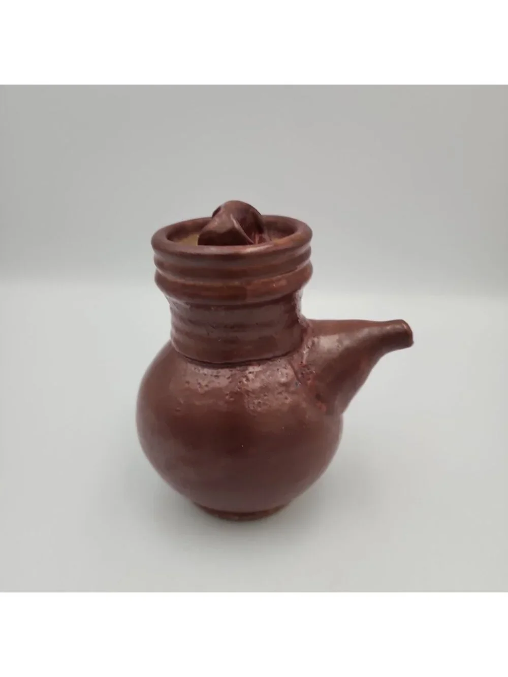 Vintage Japanese Ceramic Pottery Tea Pot Saki Oil Tamari Holder Handmade Stamped